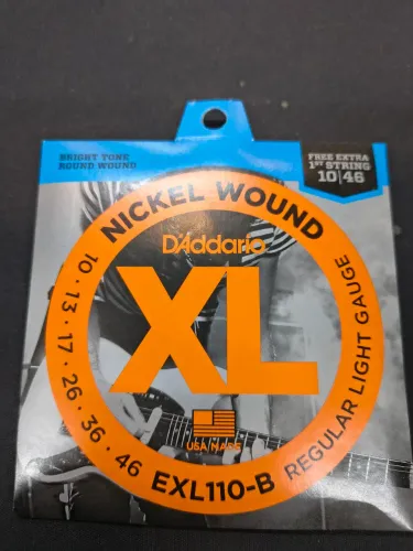Encordoamento daddario 010 para guitarra com mizinha extra promoção cordas de guitarra