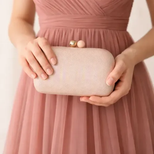 Clutch Bolsa de Festa - Bolsa de Mão - Rosé ou Lilás