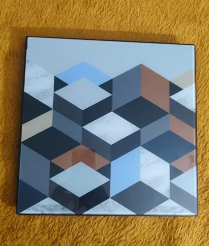 Obra Geométrica de Márcio Pontes 30 x 30 cm com Selo de Autenticação Artimage
