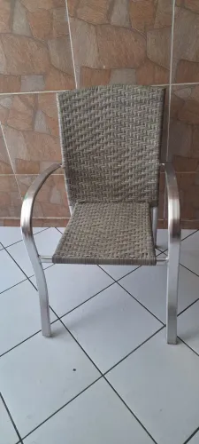 Cadeira aluminio revestido de fibra sintética 4 Unidades