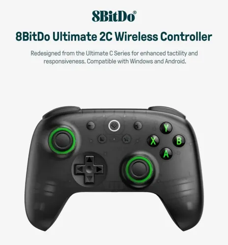 8BitDo Controle Gamer Ultimate 2C para PC, Steam Deck, Raspberry Pi, Android.
