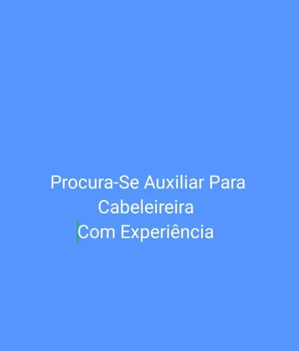 Auxiliar de cabeleireiro