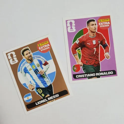 Legends Messi Bronze e Cristiano Ronaldo Roxa Figurinhas 2026 Oficiais