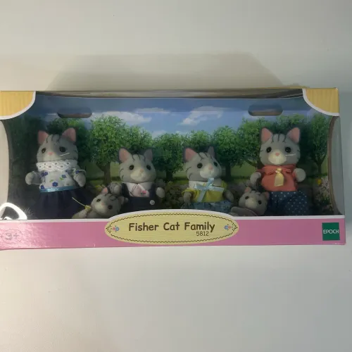 Família Fishercat Gatos Sylvanian Families Importado