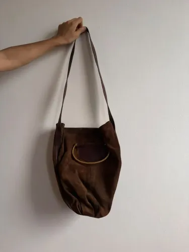 Bolsa saco de couro da arezzo