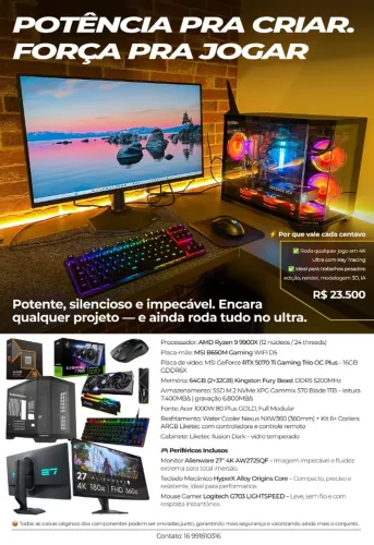 PC Ryzen 9 9900X + RTX 5070 Ti + 64GB DDR5 + Alienware 4K