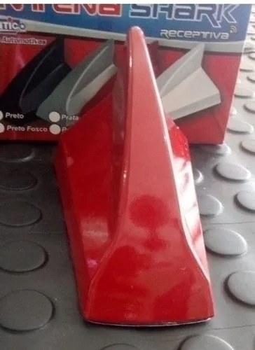 Antena Barbatana Shark Tubarão c sinal radio cores vermelho preto Fosco Prata branco