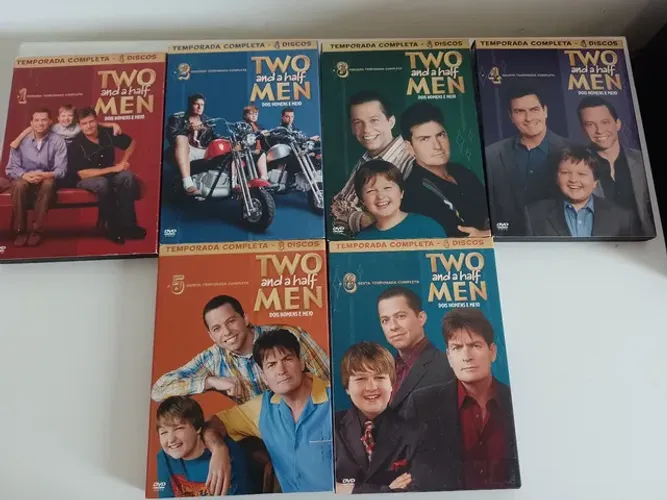 6 temporadas de two and a half mem em DVD