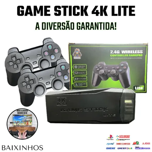 Video Game Stick Sem fio 2 Controles e 20 Mil Jogos com Entrega FULL!