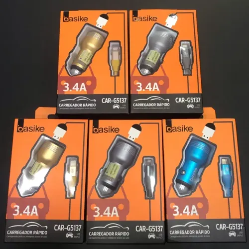 Carregador Veicular basike para Iphone