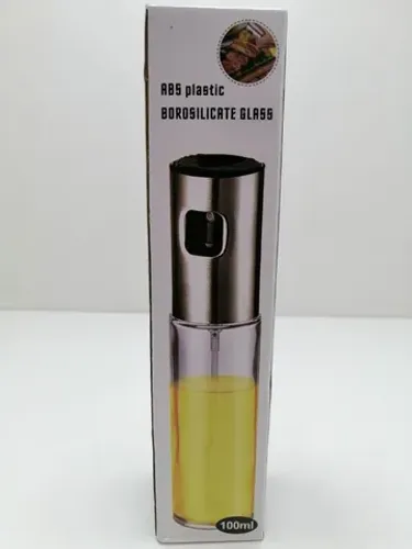 Pulverizador De Azeite Vinagre Spray Vidro Tampa Inox 100ml