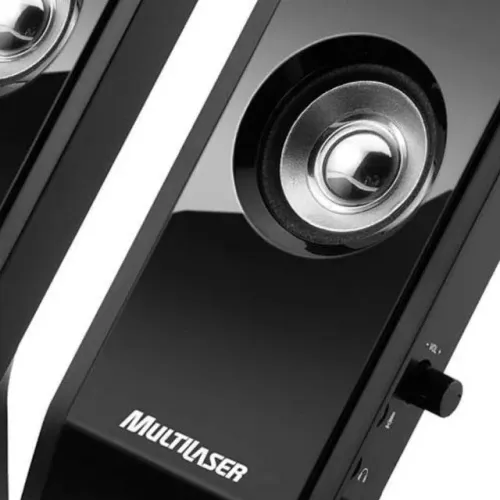 Caixa De Som Multilaser Shadow 20 Usb 8W Rms Preto - SP091 - 1 ano de garantia