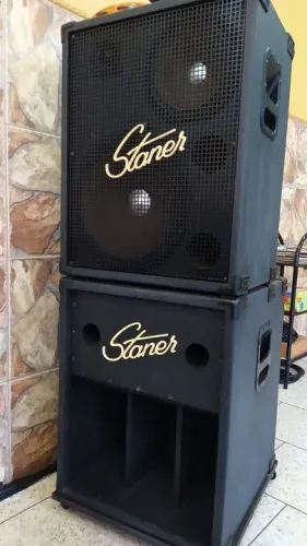 4 CAIXAS DE SOM STANER passivas, sendo duas UPPER 200 P e duas UPPER 200 B