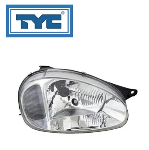 Farol Principal Chevrolet Corsa Classic Carc. Preta Lente Lisa Tyc 2000/2010 