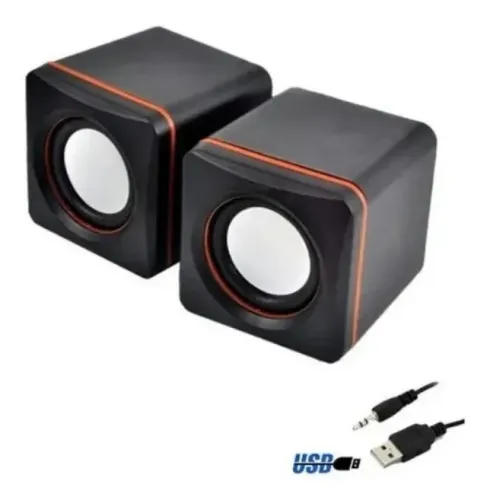Caixinha de  Som Usb P2 p/ Pc, Computador, Notebook 