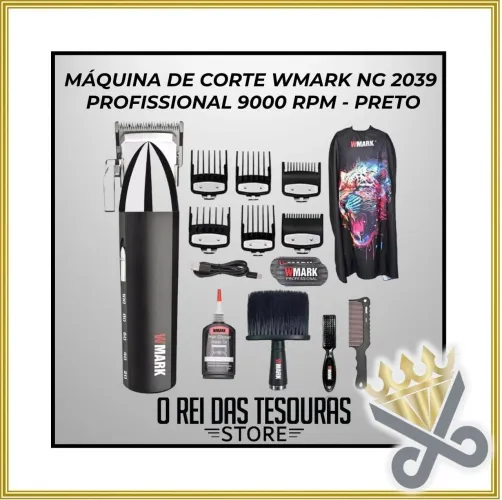 MÁQUINA DE CORTE WMARK NG 2039 PROFISSIONAL 9000 RPM - PRETO <br>