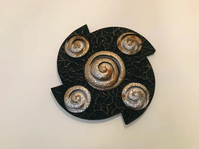 Mandala decorativa ferro trabalhado 