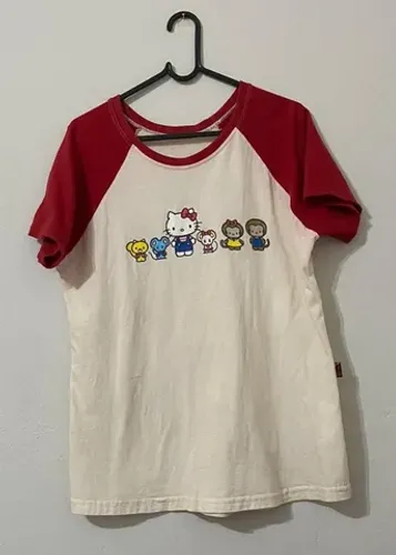 Camisa Antiga Feminina Piticas Original Hello Kitty Muito Conservada Sem detalhes Tamanho 