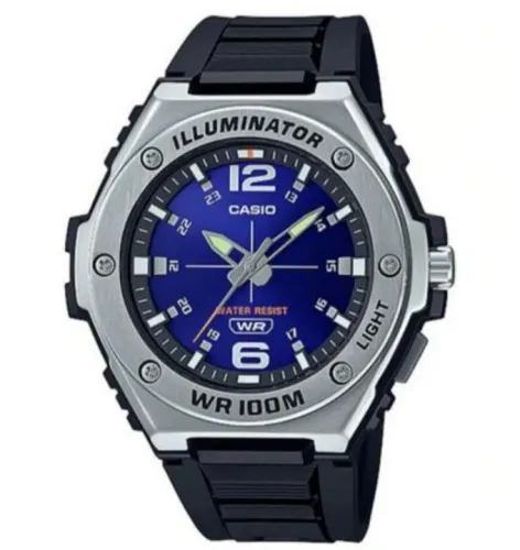 Relógio CASIO Illuminator prata masculino MWA-100H-2AVDF