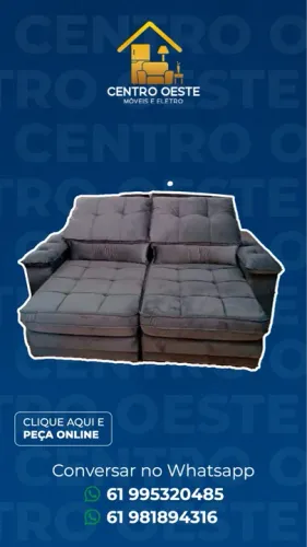 Sofa retratril reclinavel molas ensacadas / marrom 2.20