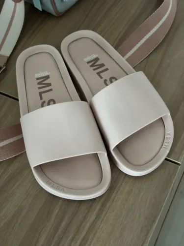 Chinelo Melissa Slide rosa claro - original, quase novo