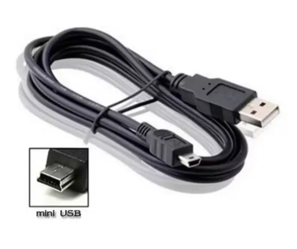 Cabo USB v3 mini USB 1 metro para carregar controle ps3