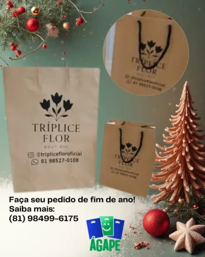 Sacola em papel kraft, personalizadas para sua loja ou empreendimento 