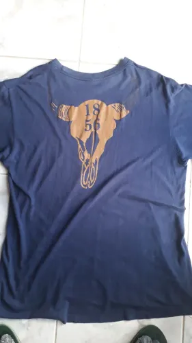Camiseta Masculina Azul com Estampa