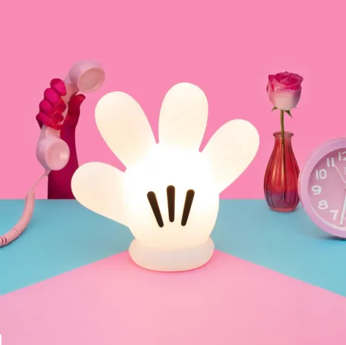 Abajur Mão Mickey - Luminária Decorativa