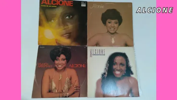 ALCIONE - LOTE COM QUATRO DISCOS DE VINIL DA CANTORA ALCIONE