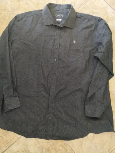 Camisa Social FEL REY - Masculina preta - tamanho 8 (GG)