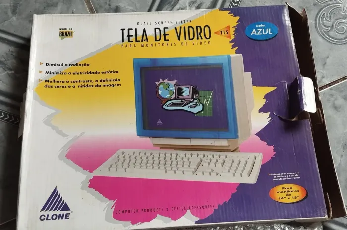 tela de vidro para monitor de vídeo