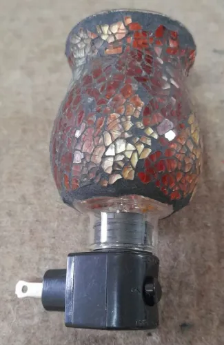 Luminária de mosaico decorativa com efeito de luz