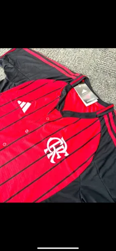 Camisa flamengo de botão usada no mundial de clubes