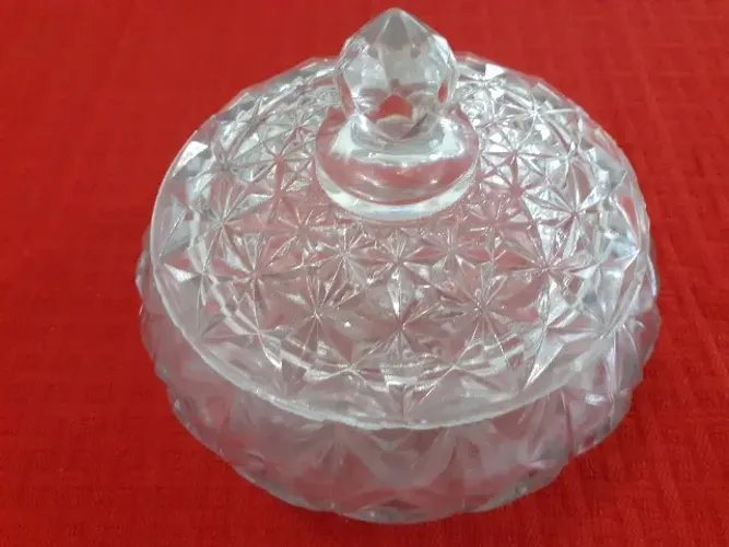 Doceira Bomboniere Compoteira de Vidrão Antigo Branco