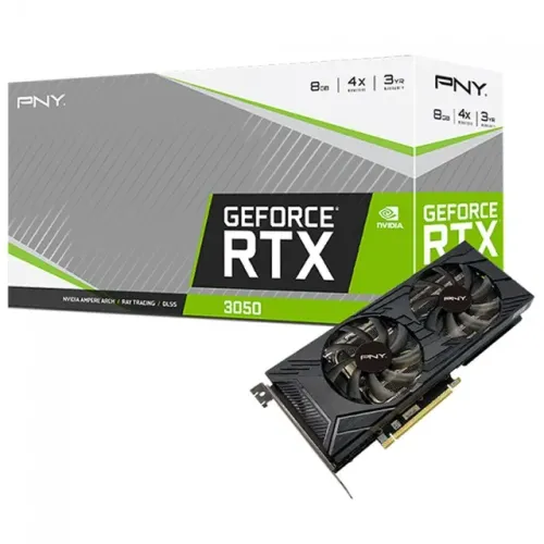 Placa de Video PNY GeForce RTX 3050 8GB UprisingDual Fan - 36 Meses de garantia