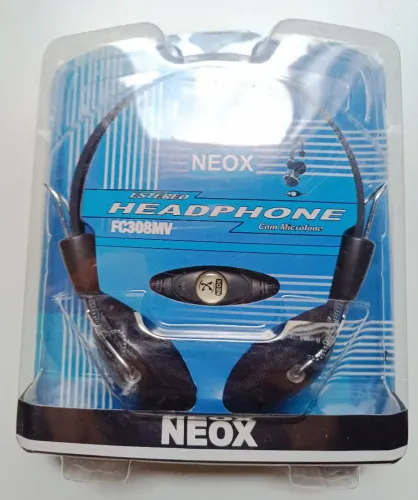 Headphone Neox Estéreo Fc308mv C/ Mic Novo 100% Fone Ouvido