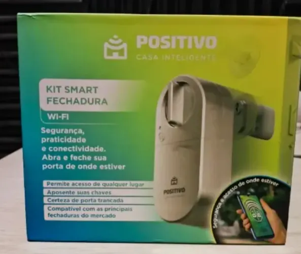Kit Fechadura Digital Smart Inteligente Positivo Wi-Fi Hub LACRADO