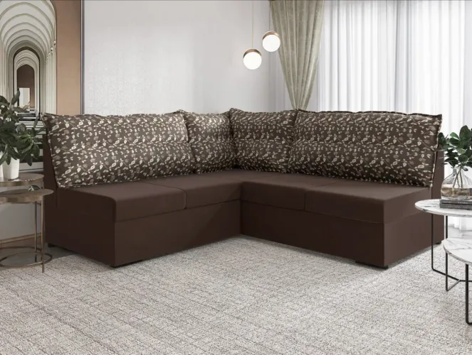 Sofá de Canto 5 Lugares Marrom NOVO ENTREGA HOJE