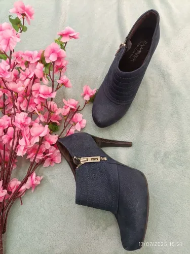Ankle Noite Ramarim Azul com salto - Tam 33 | Total Confort - Elegância e Conforto