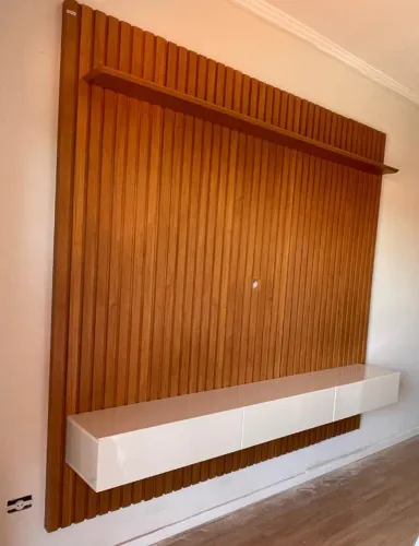 Painel Ripado 2,20 com Nicho 100% MDF NOVO PRONTA ENTREGA