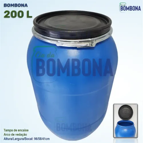 Bombona 200 Litros - Alta Resistência e Durabilidade (Tonel/Tambor)