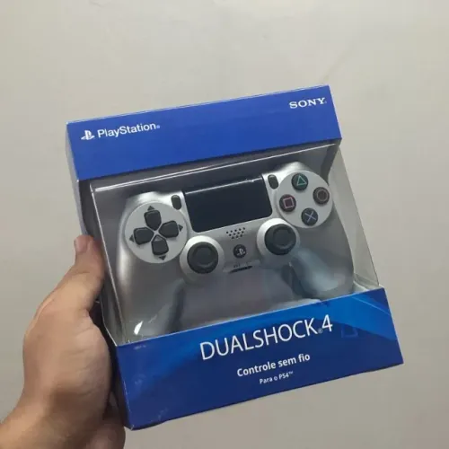 CONTROLE PS4 SONY, PRATEADO 