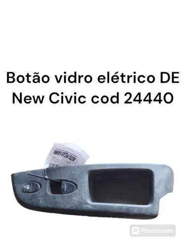 Botão Do Vidro Elétrico Dianteiro Esquerdo New Civic 24440