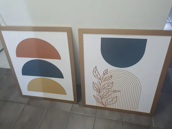Quadros Decorativos Abstratos - Conjunto 2 Peças
