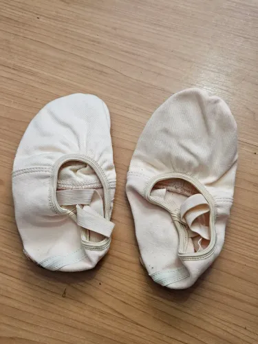 Sapatilha de meia ponta ballet salmão tamanho 37