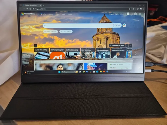 Monitor Portátil 15.6" com capa magnética HOESD.a