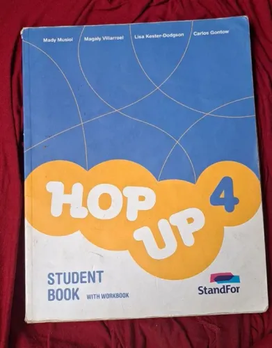 udent book with workbook hop up 4 stand for.<br>usado a lápis