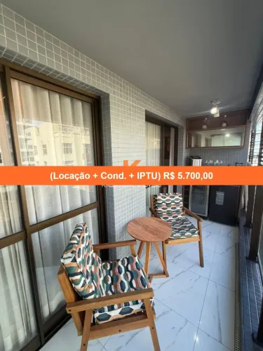 Apartamento para locação na Barra, Salvador-BA: 1 quarto, 1 suíte, 1 sala, 1 banheiro, 1 v