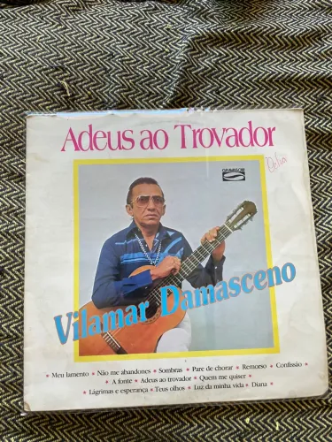 Disco de Vinil - Adeus ao Trovador - Vilamar Damasceno